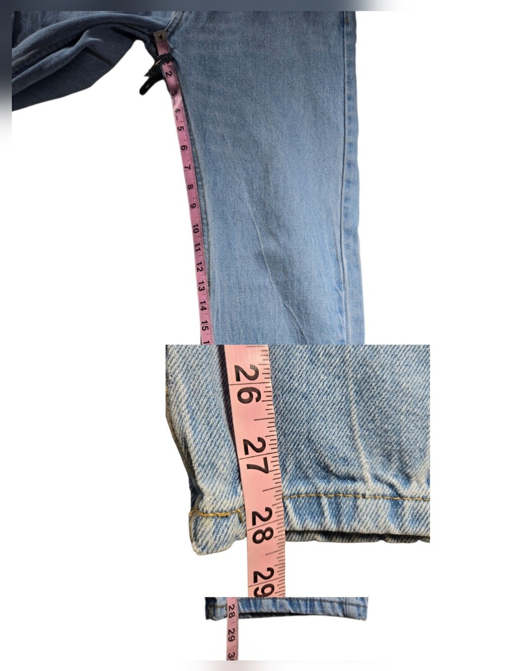 Levi's 505 Regular Straight-Leg Mid-Rise Denim Jean Light Wash - Picture 10 of 12